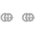 Boucles d'oreilles de créateur Gucci argentées en métal look fashion pour femme 