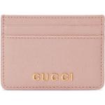 Porte-cartes en cuir de créateur Gucci roses en cuir pour femme 