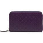 Portefeuilles de créateur Gucci violets en cuir zippés pour femme 