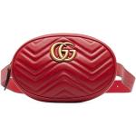 Sacs banane & sacs ceinture de créateur Gucci Marmont rouges en cuir de veau seconde main pour femme 