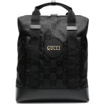 Sacs de créateur Gucci Off the Grid noirs en toile en cuir seconde main avec poches extérieures pour homme 