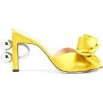Sandales à talons de créateur Gucci jaune citron en cuir à bouts ouverts Pointure 38 pour femme 