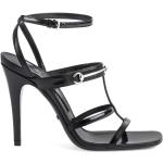 Sandales à talons de créateur Gucci noires en cuir Pointure 40 pour femme 