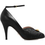 Sandales à talons de créateur Gucci noires à bouts ouverts à boucles Pointure 39 avec un talon de plus de 9cm pour femme 