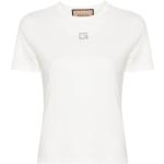 T-shirts de créateur Gucci blancs en jersey à manches courtes pour femme 