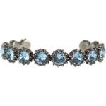Bracelets en argent de créateur Gucci bleues claires en métal seconde main look vintage 