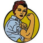 GuDeKe Rosie Le Riveter émail Pin Feministe Badge Sac à Dos pour Les Filles Denim Vestes pour Les Femmes