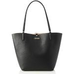 Guess Alby Toggle Tote, Sacs Satchel Femme, Black/Stone, Taille Unique