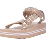 Sandales Guess Cale dorées à logo à bouts ouverts Pointure 39,5 look casual pour femme 