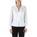 Chemises Guess blanches en coton à manches longues à manches longues Taille XS classiques pour femme 