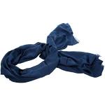 Écharpes jacquard Guess bleues à logo à pompons Taille L look fashion pour femme 