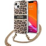 Coques & housses iPhone Guess dorées à effet léopard en polycarbonate look fashion 