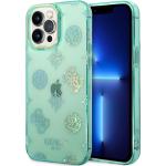 Guess Guess Coque Peony Glitter iPhone 14 Pro Max Turquoise