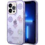Guess Guess Coque Peony Glitter iPhone 14 Pro Violet