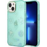 Guess Guess Coque Peony Glitter iPhone 14 Turquoise