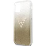 Coques & housses iPhone 11 Pro Guess dorées en polycarbonate à paillettes look fashion 