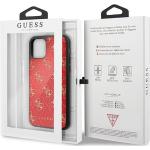 Coques & housses iPhone 11 Pro Guess rouges à rayures à paillettes Chargeur sans fil 