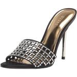 Sandales à talons de soirée Guess noires à bouts ouverts Pointure 37 look fashion pour femme 
