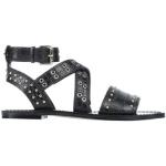 Sandales plates Guess noires en cuir synthétique Pointure 36 pour femme en promo 