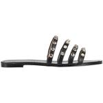 Sandales plates Guess noires en cuir synthétique à clous Pointure 38 pour femme 