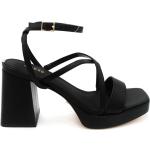 Sandales à talons Guess noires en cuir Pointure 39 look fashion pour femme 