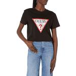 T-shirts Guess Jeans noirs en coton à manches courtes à manches courtes Taille L look fashion pour femme en promo 