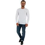 T-shirts Guess Jeans blancs à manches longues bio à manches longues Taille XXL look fashion pour homme 