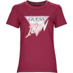 T-shirts Guess rouge bordeaux Taille XS pour femme en promo 