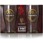 Verres à bière rouge rubis Guinness en promo 