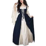 Robes bleues Taille L look médiéval pour femme 