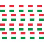 Guirlande de fanions italiens en polyester - 10 m - 20 drapeaux - Décoration pour événements sportifs d'intérieur et d'extérieur - Pour fêtes de rue, festivals et célébrations