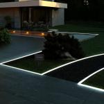 Etc-shop - Guirlande lumineuse solaire à led Guirlande lumineuse solaire avec piquet de lumière enfichable led Stripe garden, noir, interrupteur, batterie rechargeable, 6500K, l 300 cm
