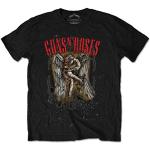T-shirts à imprimés noirs Guns N' Roses Taille L look Rock pour homme 