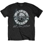 T-shirts à imprimés noirs Guns N' Roses Taille XL look fashion pour homme 