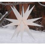GURU SHOP Melchior Outdoor II Blanc, étoile 3D Très Stable Pour L'extérieur Ø 60 cm, Avec 20 Pointes, Câble Extérieur de 4 m Inclus - Melchior Blanc, Enplastique, Les étoiles Extérieures en 3D