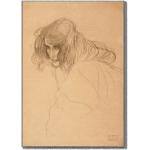 Gustav Klimt Affiche D'art Tête D'une Femme Au Trois-Quarts Profil 1901-1902 Art Nouveau Moderne Classique Cadeaux Pour Elle/Lui