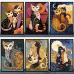 Tableaux abstraits à motif animaux Gustav Klimt modernes 