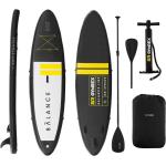 Gymrex Stand up paddle gonflable - 145 kg - Noir/jaune - Kit incluant pagaie et accessoires GR-SPB325
