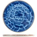 Assiettes plates bleues en porcelaine diamètre 26 cm 