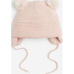 Bonnets en polaire H&M roses en coton mélangé à pompons enfant 
