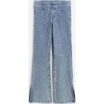 Jeans évasés H&M bleus à strass Taille L pour femme 