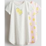 Chemises de nuit manches courtes H&M roses en jersey lot de 2 Taille 2 ans pour fille de la boutique en ligne H&M 