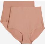 Culottes invisibles H&M beiges nude en microfibre en lot de 2 Taille M pour femme 