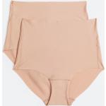 Culottes invisibles H&M beiges nude en microfibre en lot de 2 Taille M pour femme 