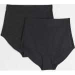 Culottes invisibles H&M noires en microfibre en lot de 2 Taille S pour femme 