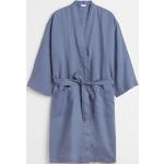 H & M - Robe de chambre en lin lavé - Bleu