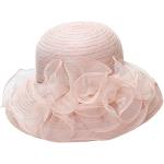 Chapeaux de mariage roses en organza respirants 58 cm Taille S look fashion pour femme 