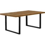 Table repas Presidio - 180 x 100 x 75 cm - Chêne / Noir