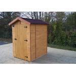 Habrita Toilettes sèches d'extérieur 120 x 120 cm en bois massif - ED 1414 WC