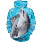 Sweats à motif dauphins à capuche Taille XXL look fashion 